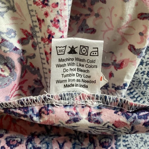 Caroline Constas Tiered Ruffled Cotton Frill Dress Pockets V-Neck Smocked Back - Picture 7 of 16